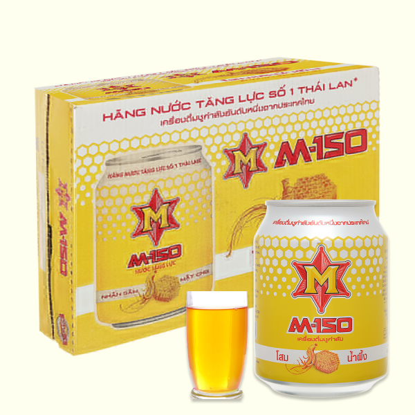 6 lon nước tăng lực M-150 vị nhân sâm mật ong 250ml