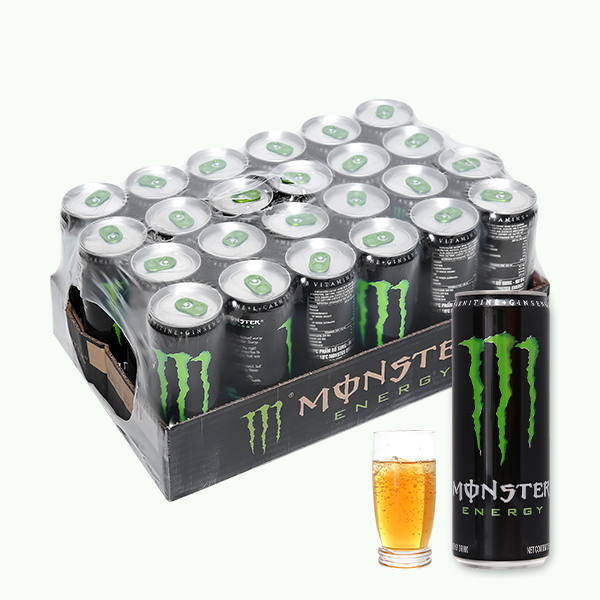 Thùng 24 lon nước tăng lực Monster Energy Mango vị xoài 355ml