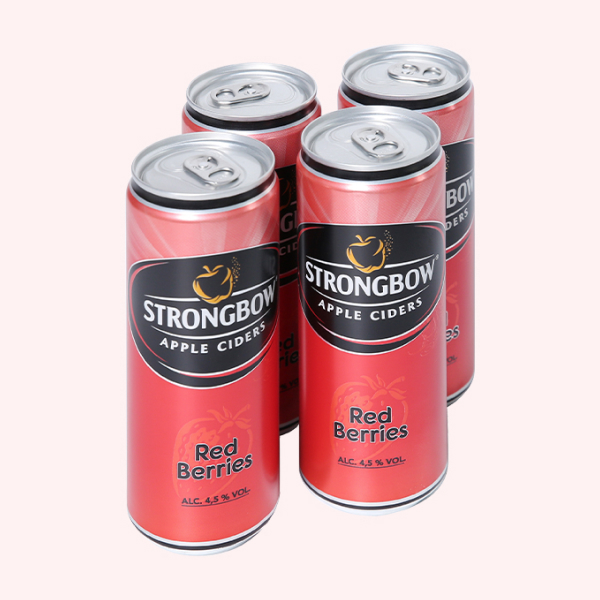 4 lon Strongbow dâu 330ml