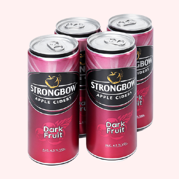 4 lon Strongbow dâu đen 330ml