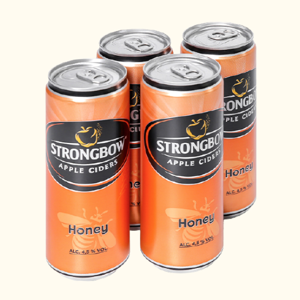 4 lon Strongbow mật ong 330ml