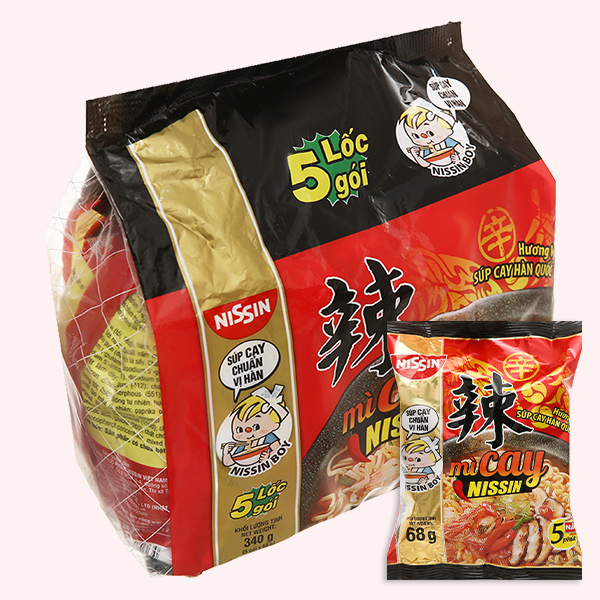 5 gói mì Nissin súp Hàn Quốc 68g