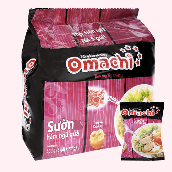 Lốc 5 gói mì Omachi sườn hầm 80g