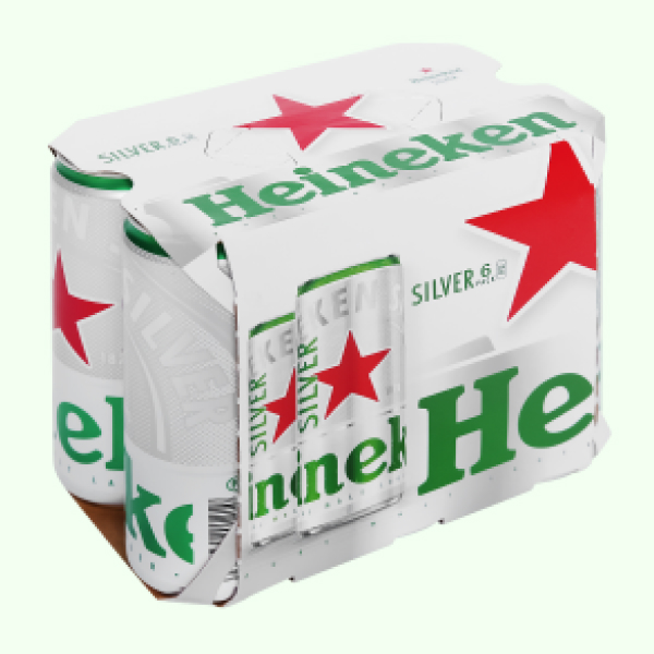 6 lon bia Heineken Silver 330ml