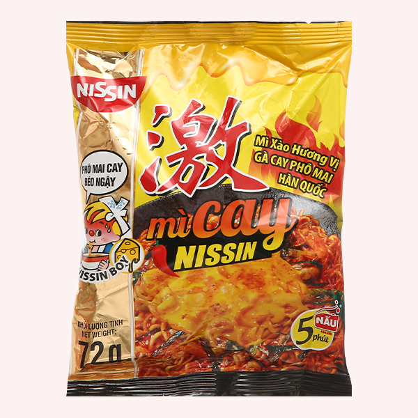Mì cay Nissin gà cay phô mai 72g