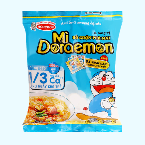 Mì Doraemon bò cuộn phô mai 62g
