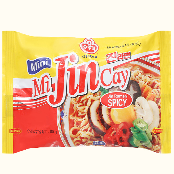 Mì Jin Ottogi vị cay mini gói 80g