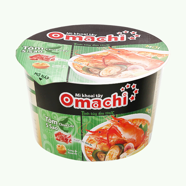 Mì Omachi 5 sao tôm chua cay 90g