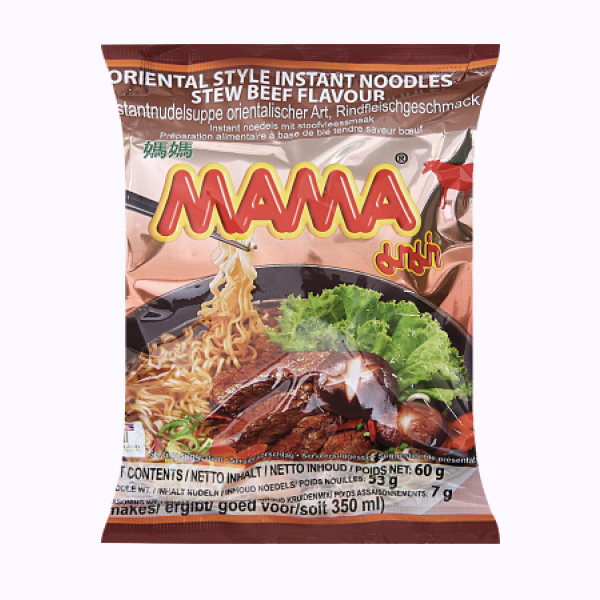 Mì Mama hương thịt bò hầm gói 60g