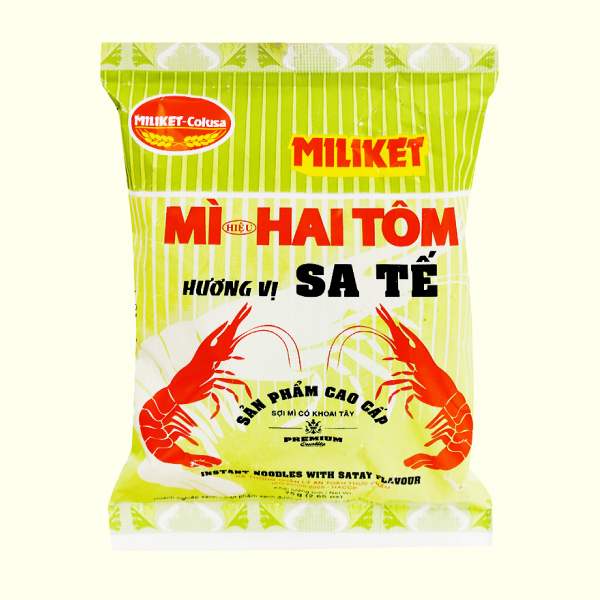 Mì Miliket Hai Tôm sa tế gói 75g