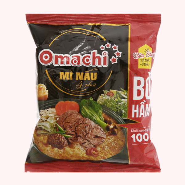 Mì Omachi 4 phút bò hầm gói 100g