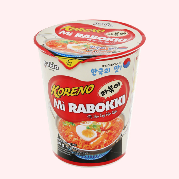 Mì rabokki Koreno vị cay ly 66g