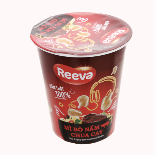 Mì Reeva bò nấm chua cay ly 65g