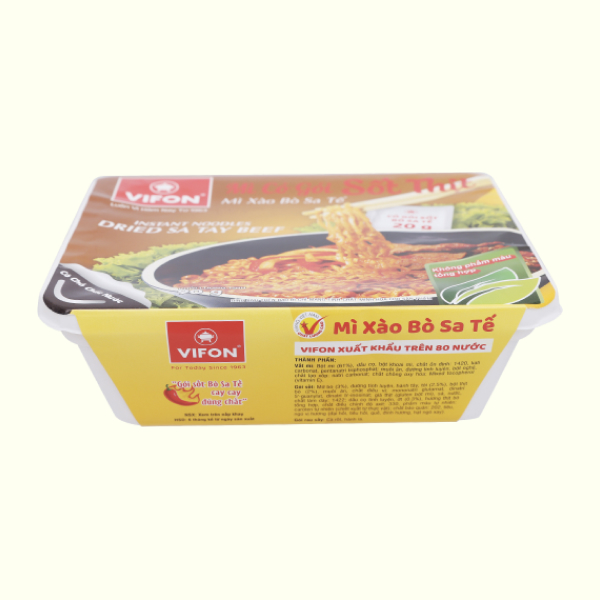 Mì xào Vifon vị bò sa tế khay 90g