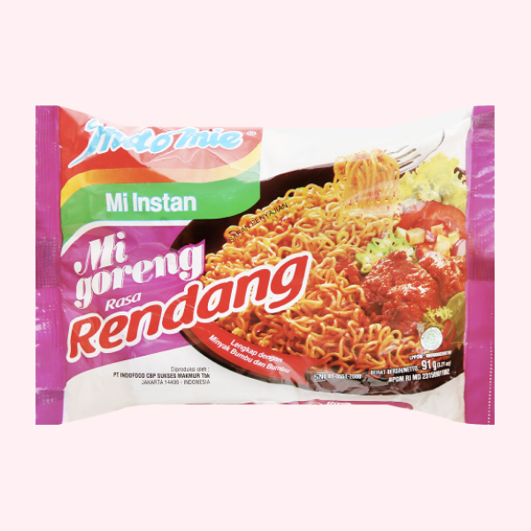 Mì xào khô Indomie bò cay gói 91g
