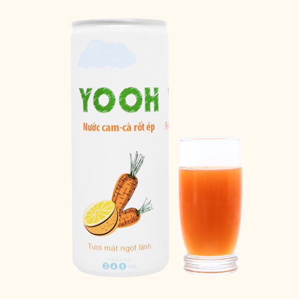 Nước ép cam và cà rốt Yooh 240ml