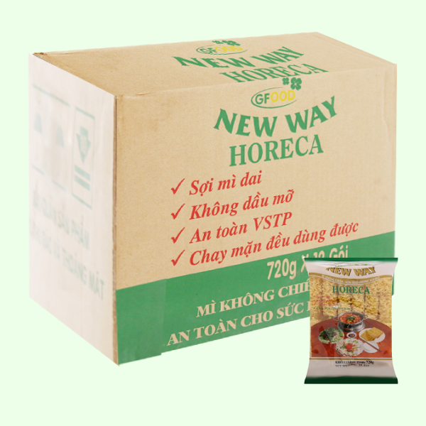 Thùng 12 gói mì nước New Way 720g
