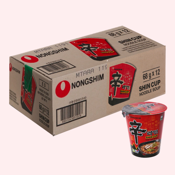 Thùng 12 ly mì cay Nongshim 68g