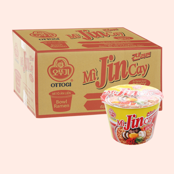 Thùng 12 tô mì Jin Ottogi cay 110g