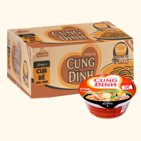 12 tô mì Cung Đình cua bể 80g