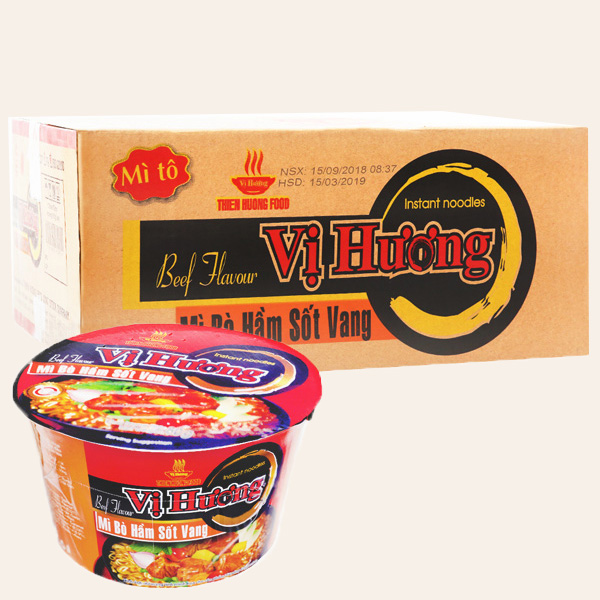 12 tô mì Vị Hương bò sốt vang 80g