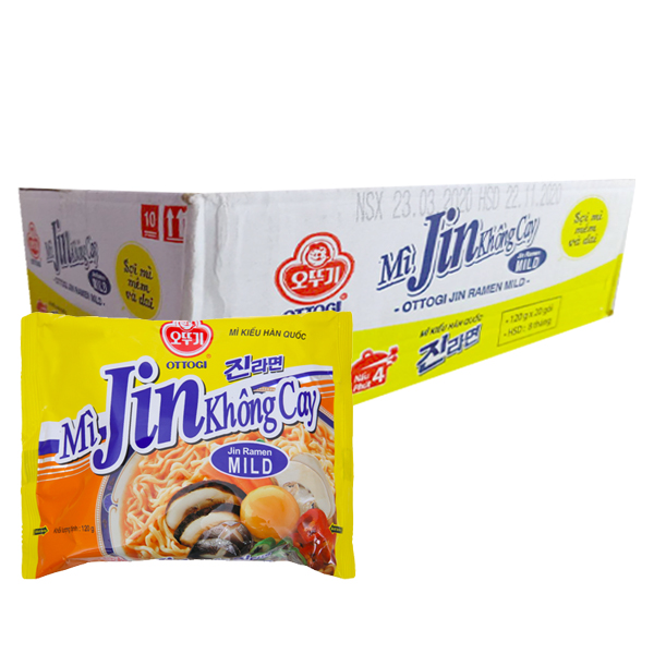 20 gói Ramen không cay Ottogi 120g
