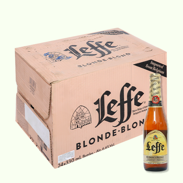 Thùng 24 chai bia Leffe Blonde 330ml