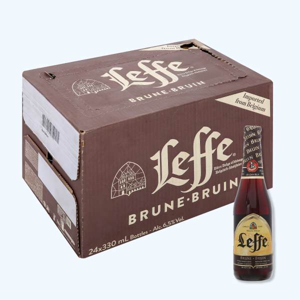 Thùng 24 chai bia Leffe Brune 330ml