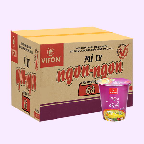 24 ly mì gà Vifon Ngon Ngon 60g