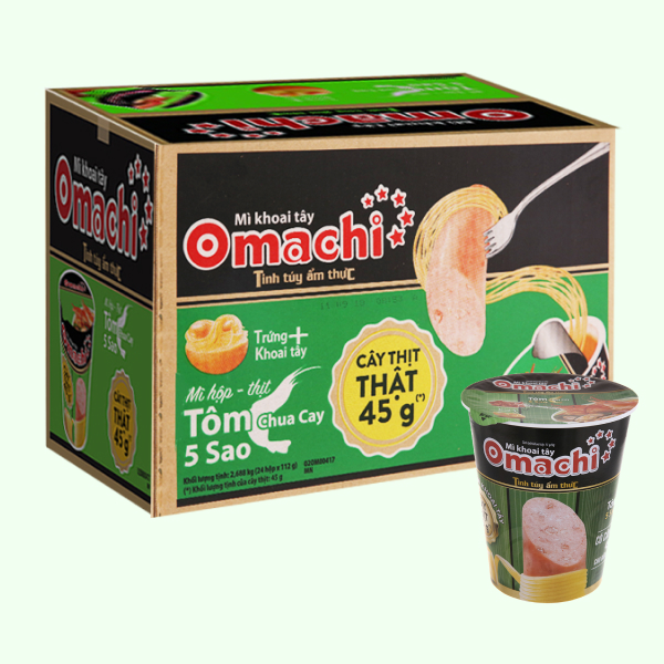 24 ly mì Omachi tôm chua cay 112g