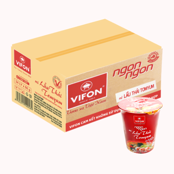 Thùng 24 ly mì Tomyum Vifon 60g