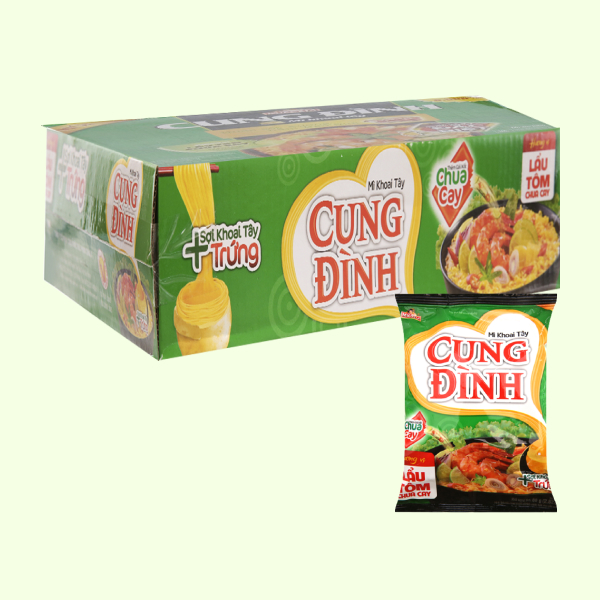 Thùng 30 gói Cung Đình lẩu tôm 80g