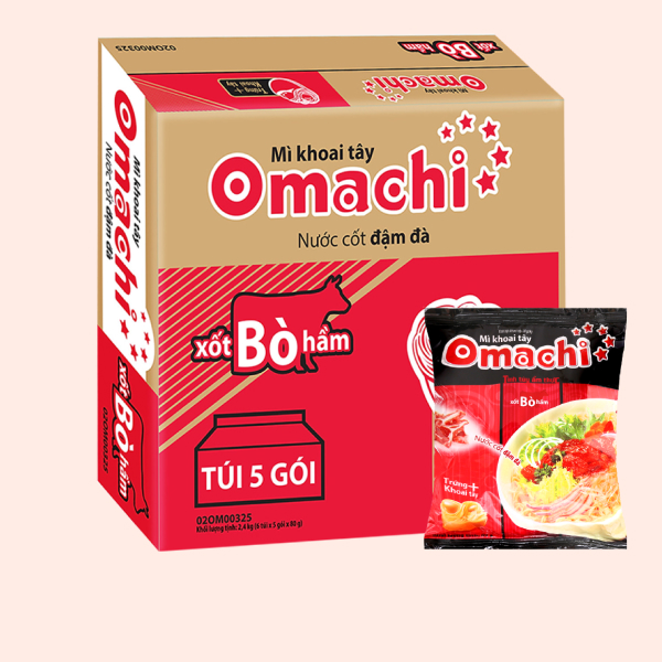 Thùng 30 gói mì Omachi bò hầm 80g