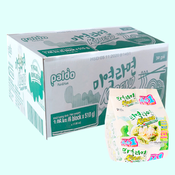 6 lốc 5 gói mì rong biển ngao 102g